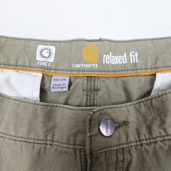 Carhartt Force Tappen Cargo Pants Mens 40x30 Relaxed Fit Ripstop Workwear - Picture 2 of 11